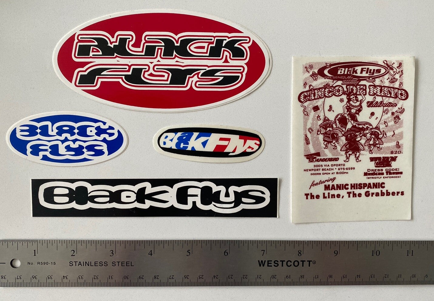 BLACK FLYS STICKERS Music Sticker Vans Sublime Mayhem T&C Lost UFC Mma Bones