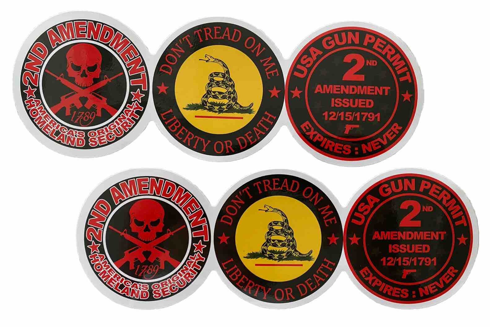 2nd Amendment Don’t Tread On Me Stickers M&P Sig Sauer Ruger Glock Gun Decals