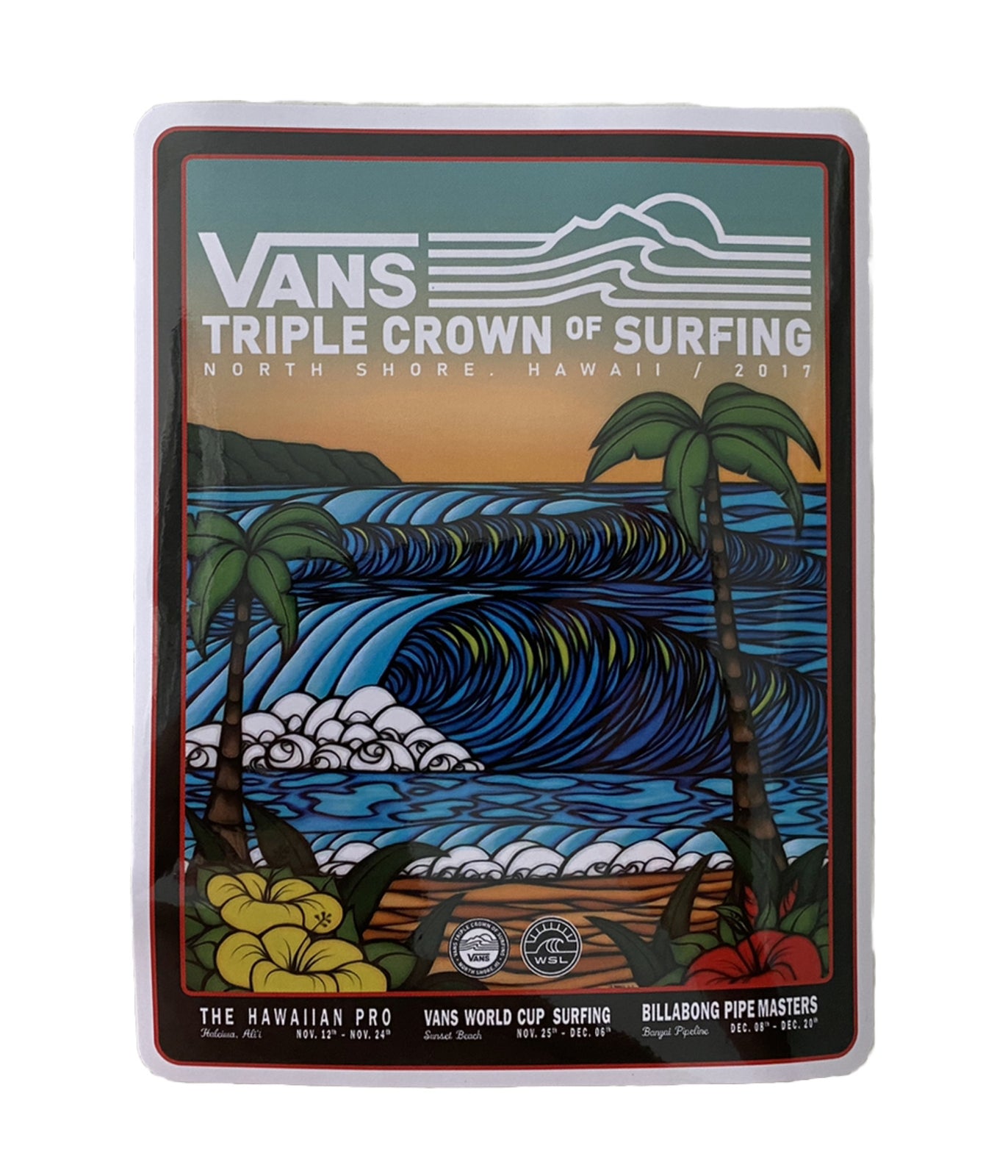 Pipe Masters Lexus Pipe Pro Surf Sticker Eddie Would Go RVCA WSL Surfing Vans Fc