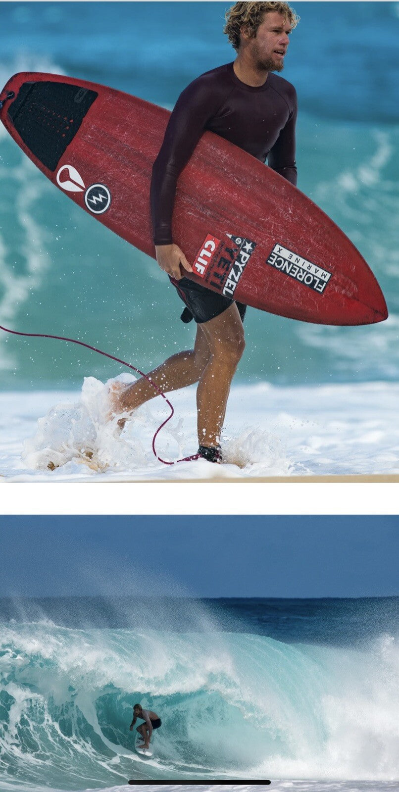 FLORENCE MARINE STICKER SET 2 O’Neill LOST QUIK BILLABONG RVCA Eddie Go WSL