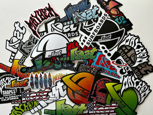 MAYHEM STICKER Lot LOST SURFBOARDS Stickers 20 Lot Florence Volcom Rip Curl