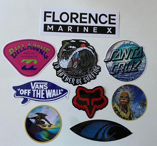 VINTAGE SURFING STICKER Lot 9 Surfing Sticker Vans Billabong Maui Santa Quik Wsl