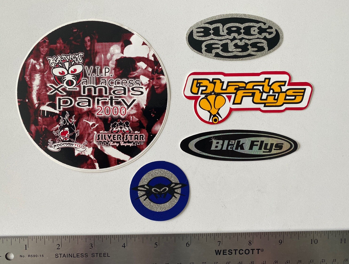 BLACK FLYS STICKERS Band Sticker Vans Sublime Mayhem Rap Lost Misfits RVCA Punk