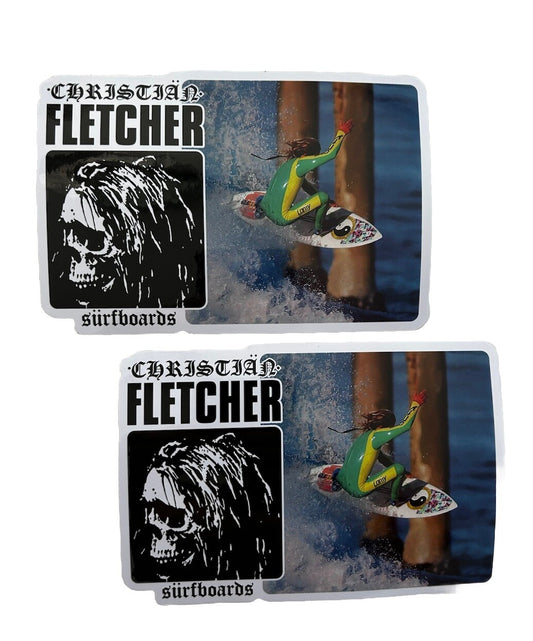 Christian Fletcher Surf STICKER 6” Vintage Sticker Volcom Vans Lost Patagonia LA