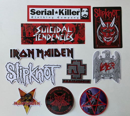 Iron Maiden Slipknot Metallica PANTERA Death MisFits Venom 10 XL STICKERS Slater