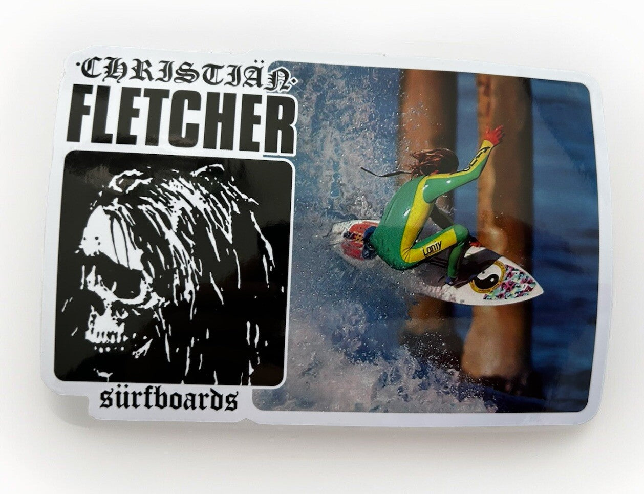 Christian Fletcher Surf STICKER 6” Vintage Sticker Volcom Vans Lost Patagonia LA