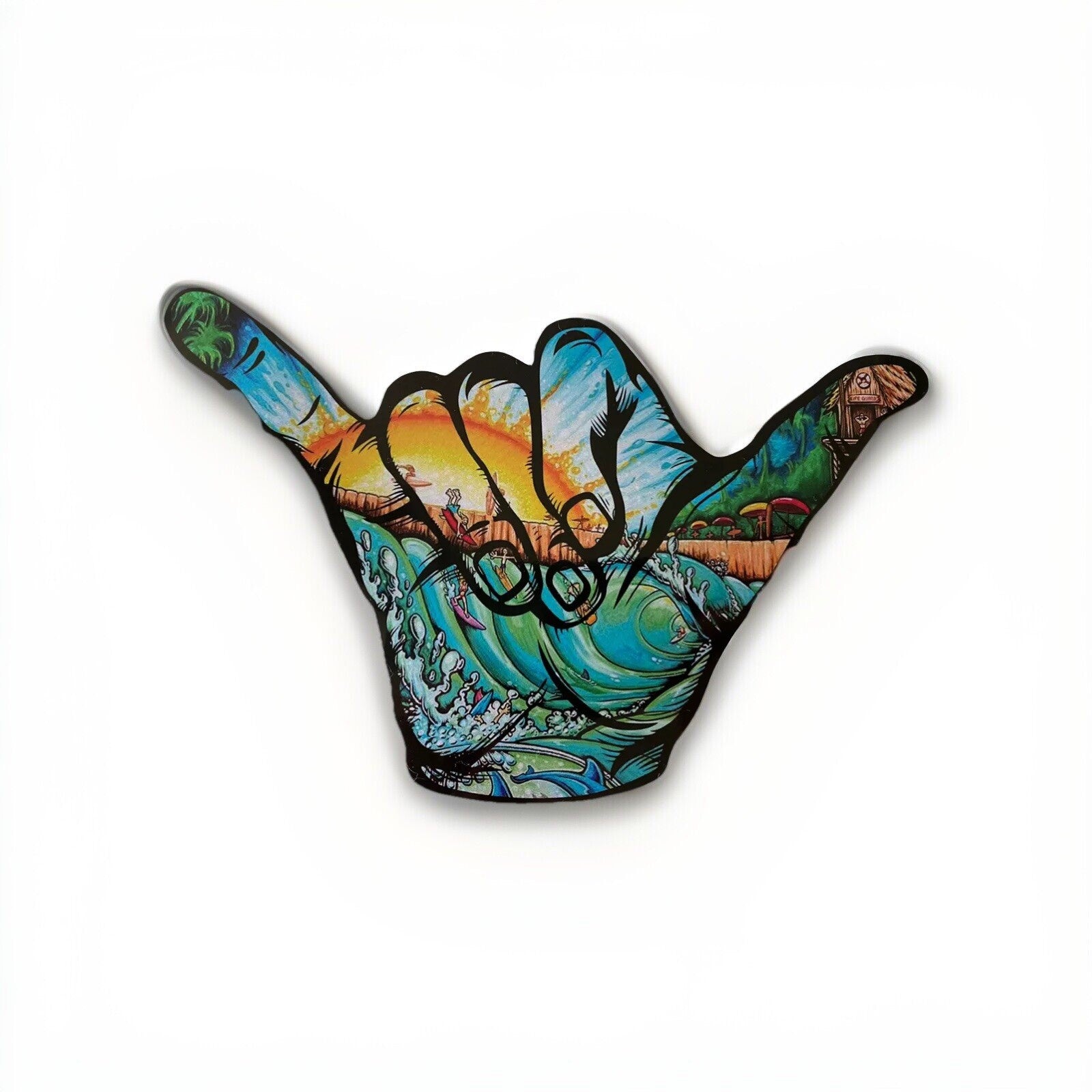 HANG LOOSE Sticker Life Size Sticker Shaka STICKER SURF STICKER Billabong Island
