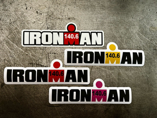 Ironman Sticker XL Set 4 - 7” Ironman 140.6 Running Stickers Bike Swim Run Gym 1