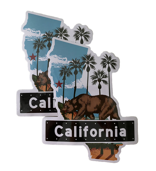 California Sticker CA State Sticker LA Fire Support  CA State Bear Decal LA OC