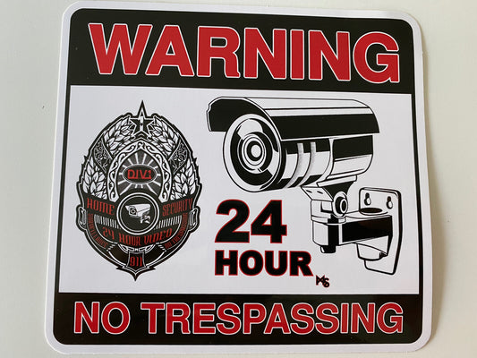 SECURITY STICKER LOT No TRESPASSING STICKER VIDEO CAMERA STICKER SECURITY 9