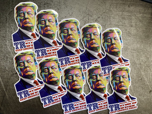 Trump Sticker Trump Decal 10 America Great Trump 2024 MAGA sticker USA Election