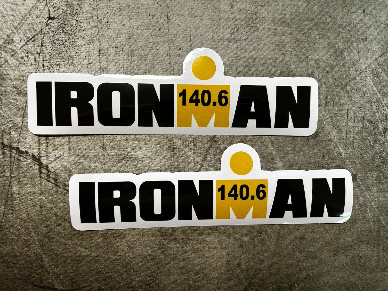 Ironman Sticker XL Set 2 - 7” Ironman 140.6 Running Stickers Biking Swimming Run