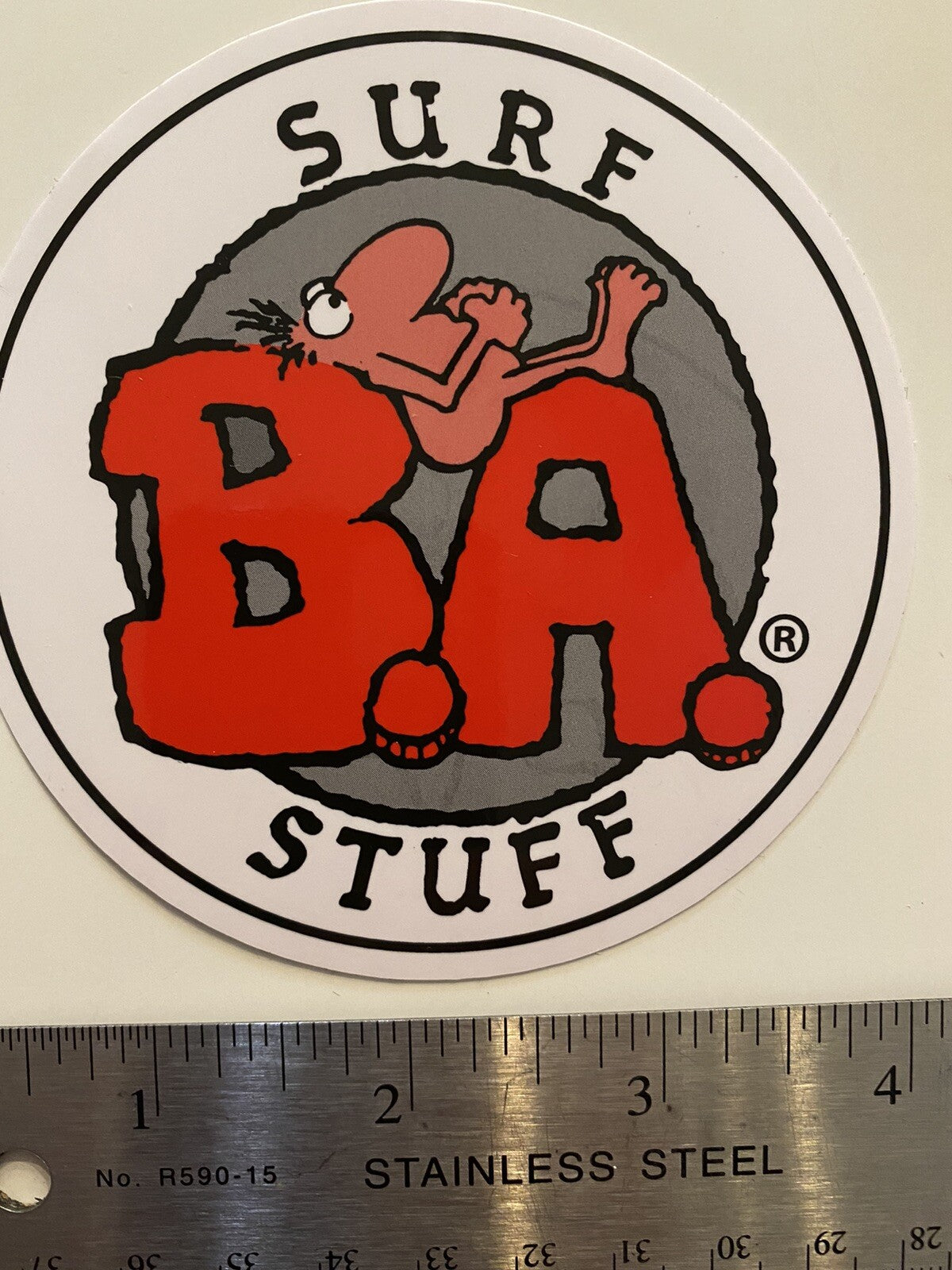 Vintage Surfboard Sticker  BA Surf Sticker 1980’s RIP CURL Volcom Fcs Fins Hobie