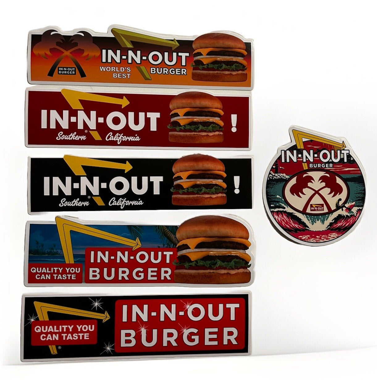 BURGER STICKERS 6 Shake Shack Burgers Bumper Stickers Fast Food Decals OC Canes