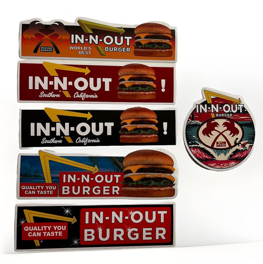 BURGER STICKERS 6 Shake Shack Burgers Bumper Stickers Fast Food Decals OC Canes