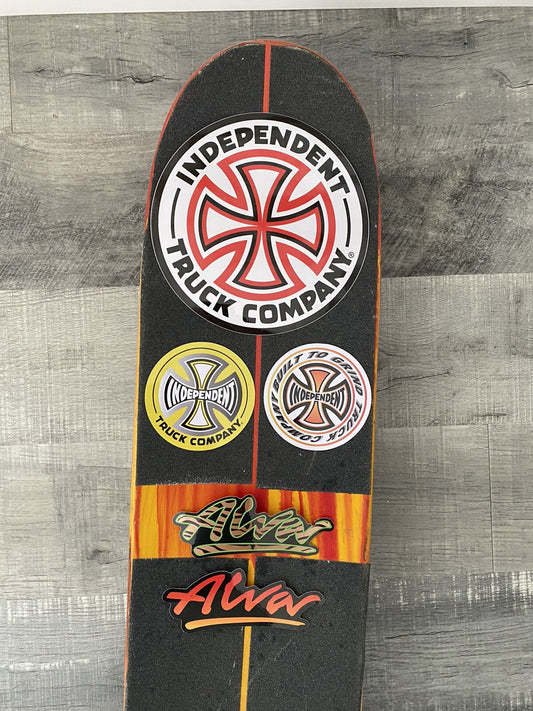 ALVA SKATEBOARD STICKER SET “5” STICKERS 70’s 80’s 90’s Vintage Skateboard Decal