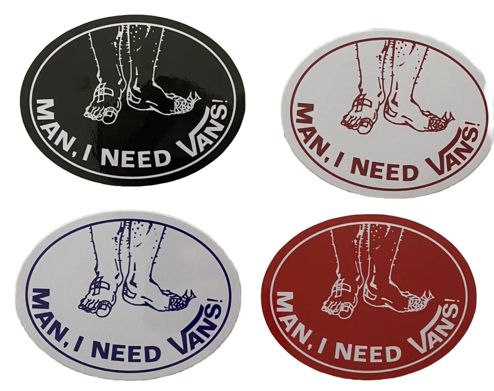 VANS STICKER Set Man I Need VANS Sticker Powell Peralta Santa Cruz Volcom Bones