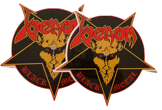 VENOM STICKER XL 8 INCH METAL BAND STICKER VENOM BLACK METAL SLAYER MAYHEM 2 Set