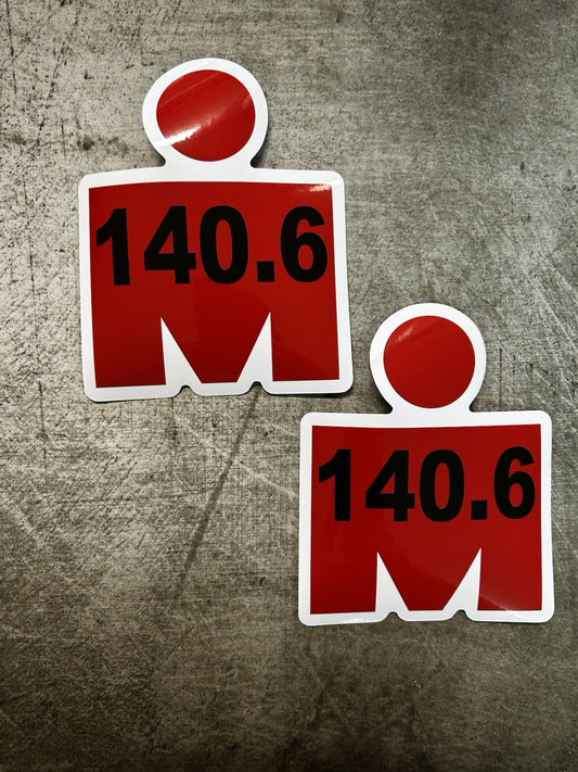 Ironman Sticker XL Set Of 2 Ironman 140.6 Running Stickers Biking Swimming Run