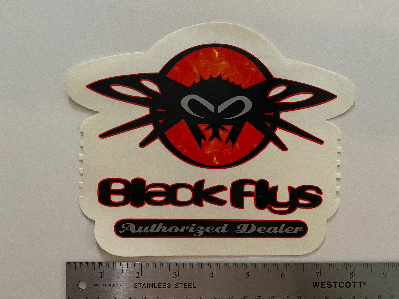 BLACK FLYS STICKER Original 1990’s Vintage Surf Sticker Flip Volcom Santa Cruz