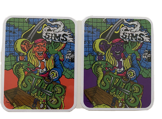 Skateboard Sticker STAAB Set Of 2 Sims Vintage Skateboard Stickers Alva Santa Cr