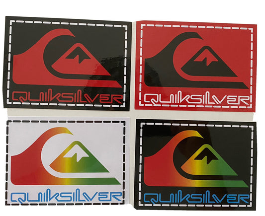 QUIKSILVER STICKER Set 4 Lot QUIK 80’s Vans Mayhem Surfboards EDDIE WOULD GO 23