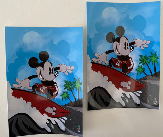 Surfboard STICKER MICKEY MOUSE Surfing STICKER MICKY Rip Curl Quiksilver Warhol