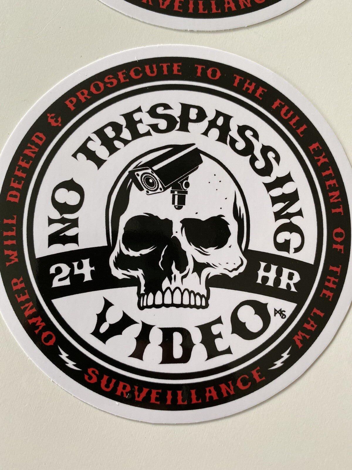 NO TRESPASSING SIGN ALARM STICKER SECURITY STICKER Security Camera Enforcement 1