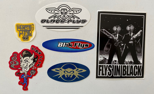 BLACK FLYS STICKER 90’s Vintage Surf Sticker Flygirls Santa Cruz Volcom Vans LA