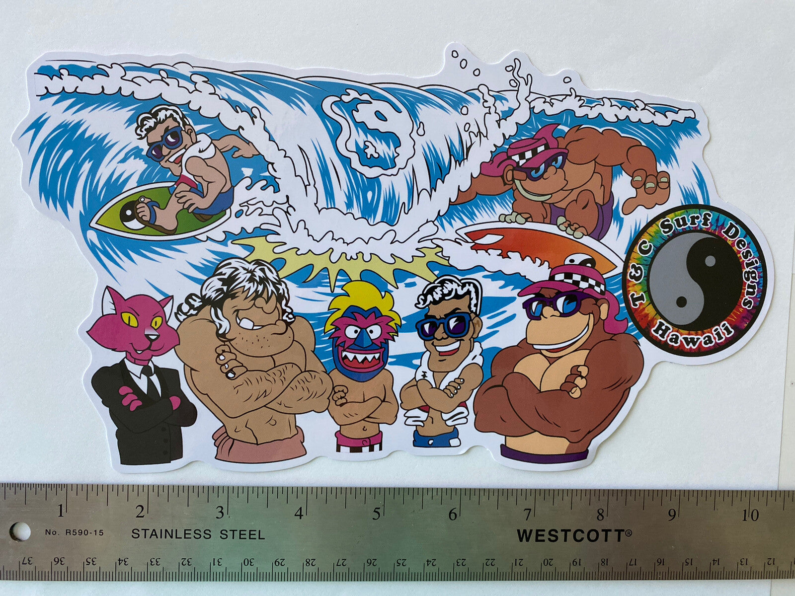 T&C Stickers Town Country Vintage Decals RVCA ONEILL RIP CURL EDDIE GO DARC BONE