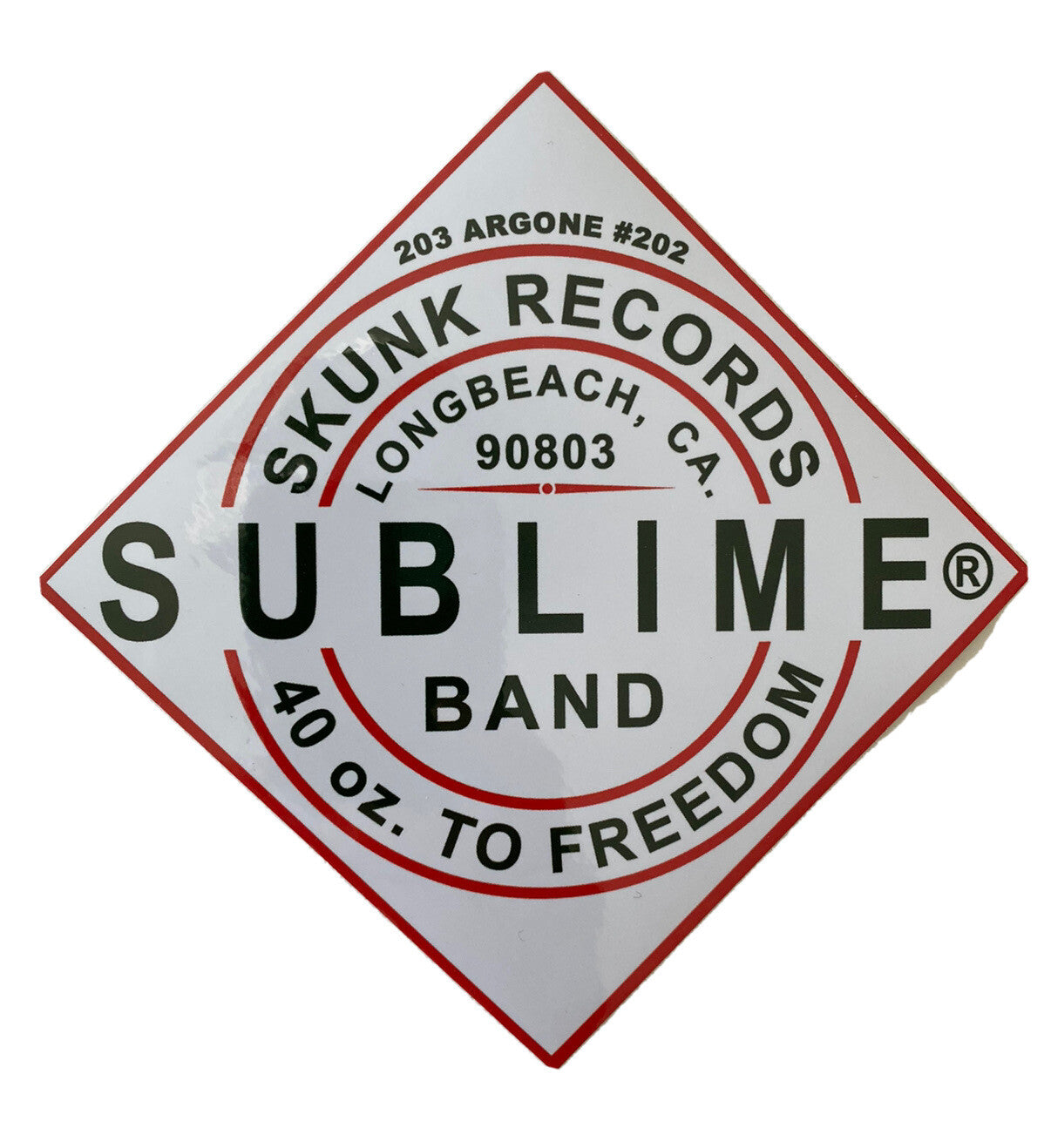 SUBLIME STICKER 40 Ounces to Freedom RARE VINTAGE SUBLIME BAND STICKER OC