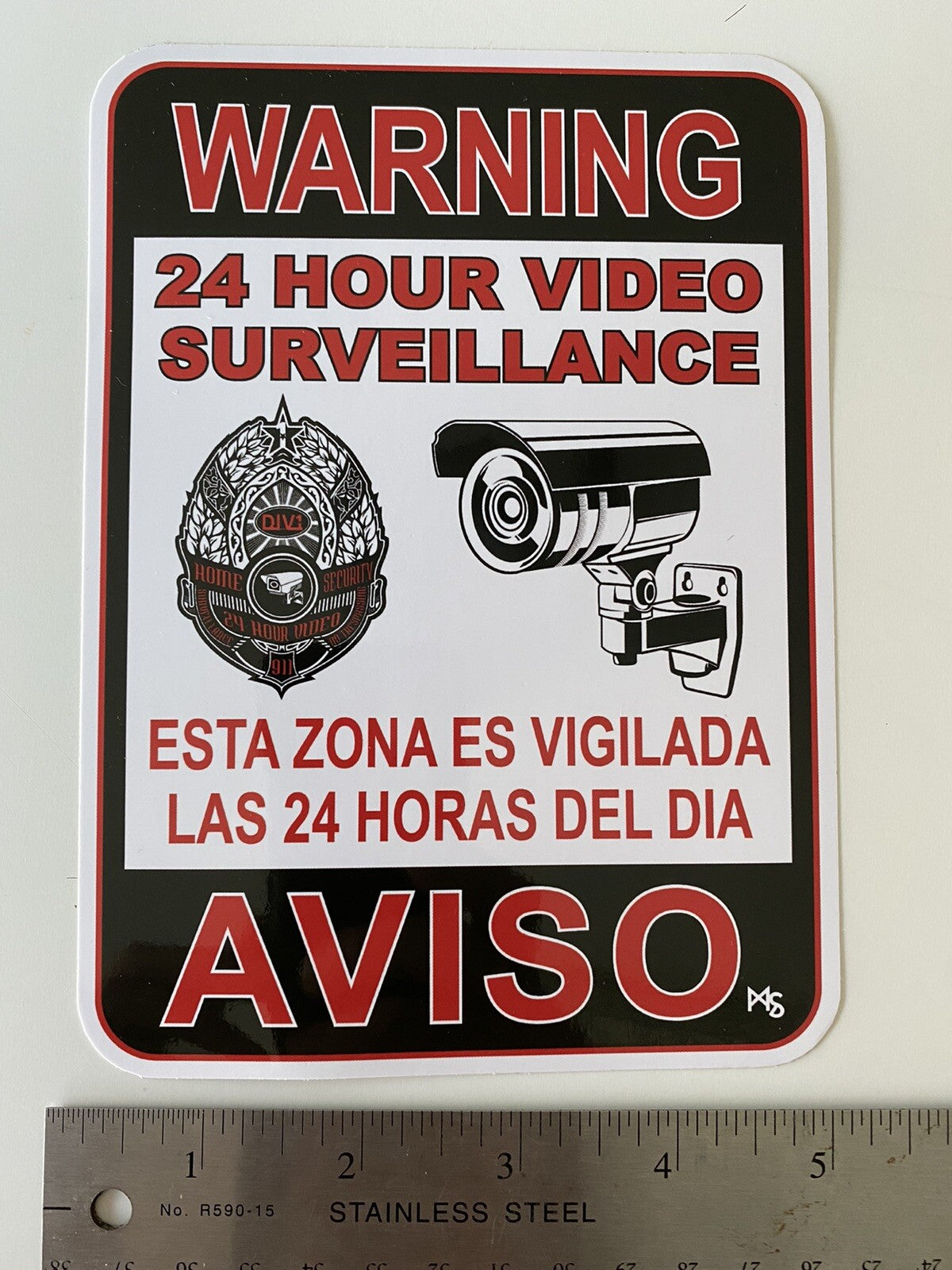 SECURITY STICKER LOT AVISO NO TRESPASSING STICKER VIDEO CAMERA STICKER SECURITY