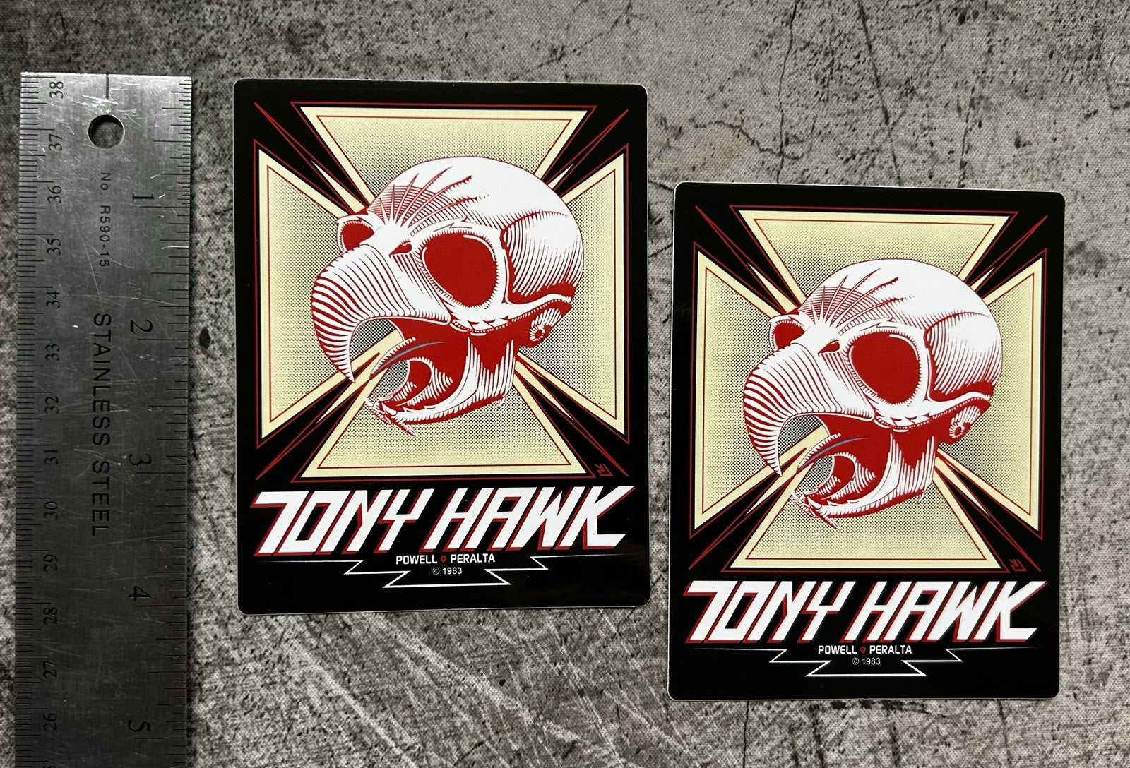 Tony VINTAGE SKATEBOARDING STICKER 1980’s Skateboarding BOGO TONY HAWK White