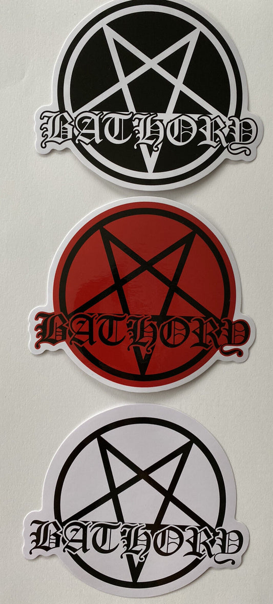 Bathory STICKER SET ABBATH IMMORTAL MAYHEM PENTAGRAM EMPEROR DARK THRONE Set 666