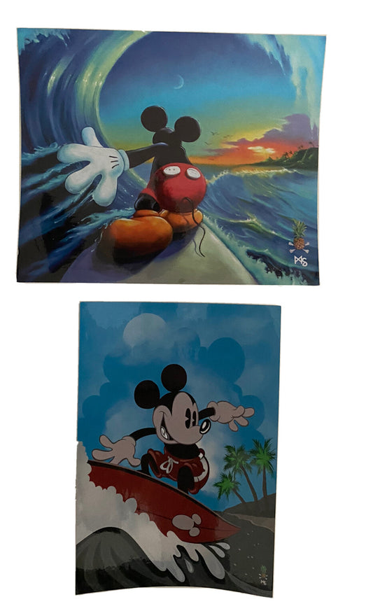 SURF STICKER VINTAGE  MICKEY MOUSE Surf STICKER MICKY SURF HOBIE RVCA