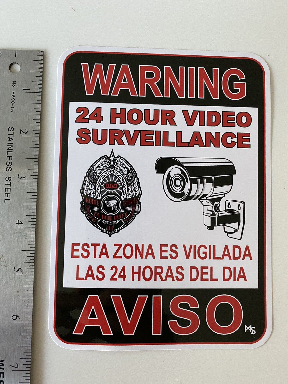 SECURITY STICKER LOT AVISO NO TRESPASSING STICKER VIDEO CAMERA STICKER SECURITY