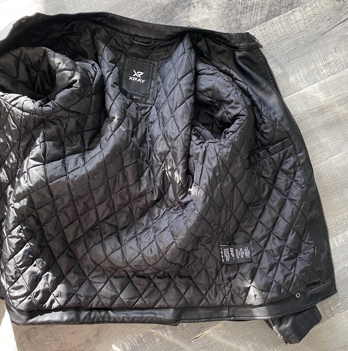 Leather Jacket Outlaw Jacket Faux Leather Rockstar Jacket Diesel Chromehearts LA