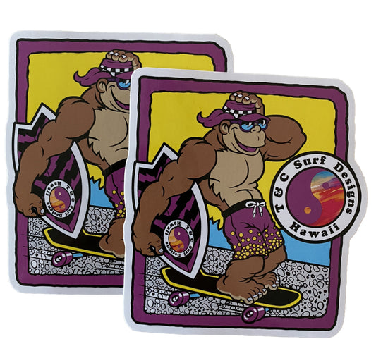 Town Country Surfboards Stickers T&C Hawaii Ape Skateboarding Da Boys“ BOGO”