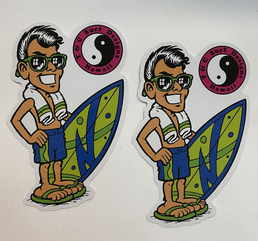 Town Country Surfboards Stickers T&C Hawaii DA BOYS Surfing  Joe Cool “ BOGO”