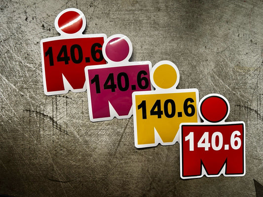Ironman Sticker XL Set Of 4 Ironman 140.6 Running Stickers Cycling Swimming Race