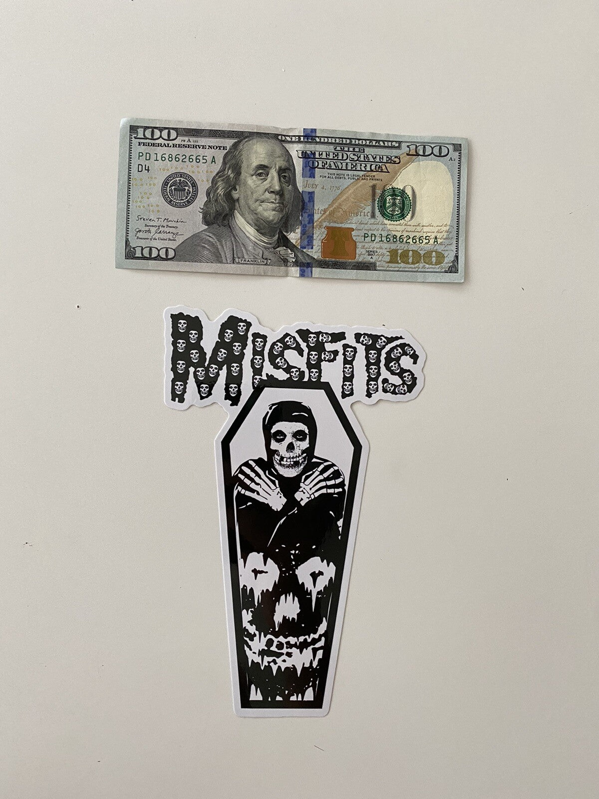 MISFITS STICKER MISFITS BAND STICKER  Large 7”   Sticker Metallica Samhain 2 SET