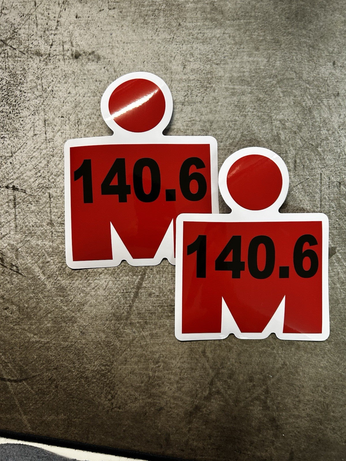 Ironman Sticker XL Set Of 2 Ironman 140.6 Running Stickers Biking Swimming Run