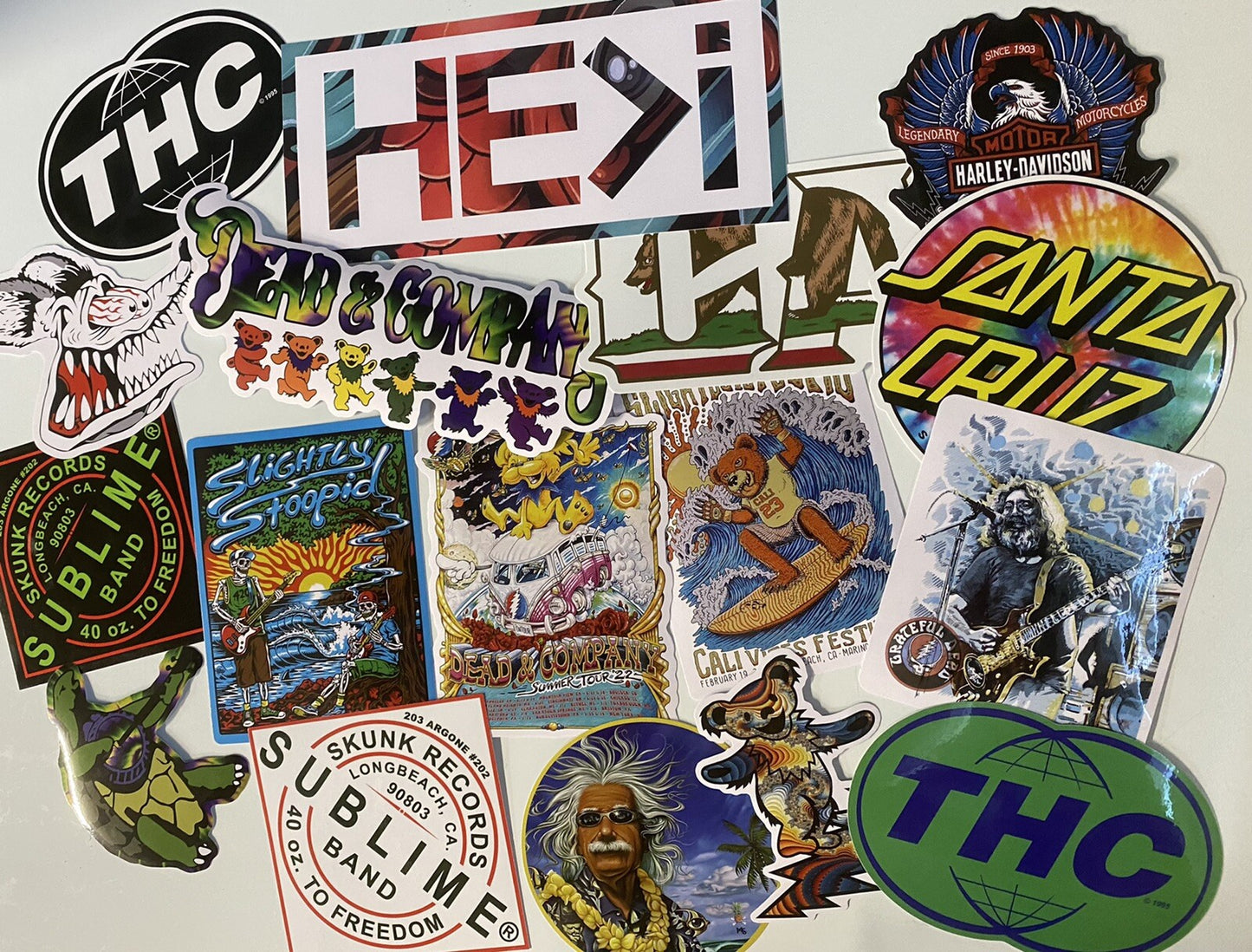 Sticker Lot Music Sticker Set Band Stickers Sublime Dead & Co. Santa Cruz Volcom