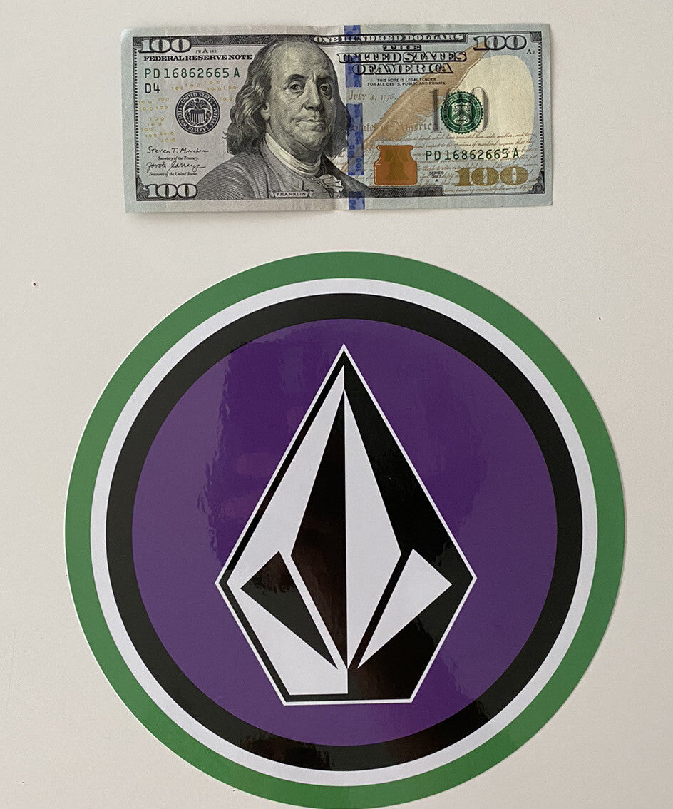 VOLCOM STICKER XL 8”  BOGO Team Sticker Volcom Stone Skateboard VANS Quik Lost