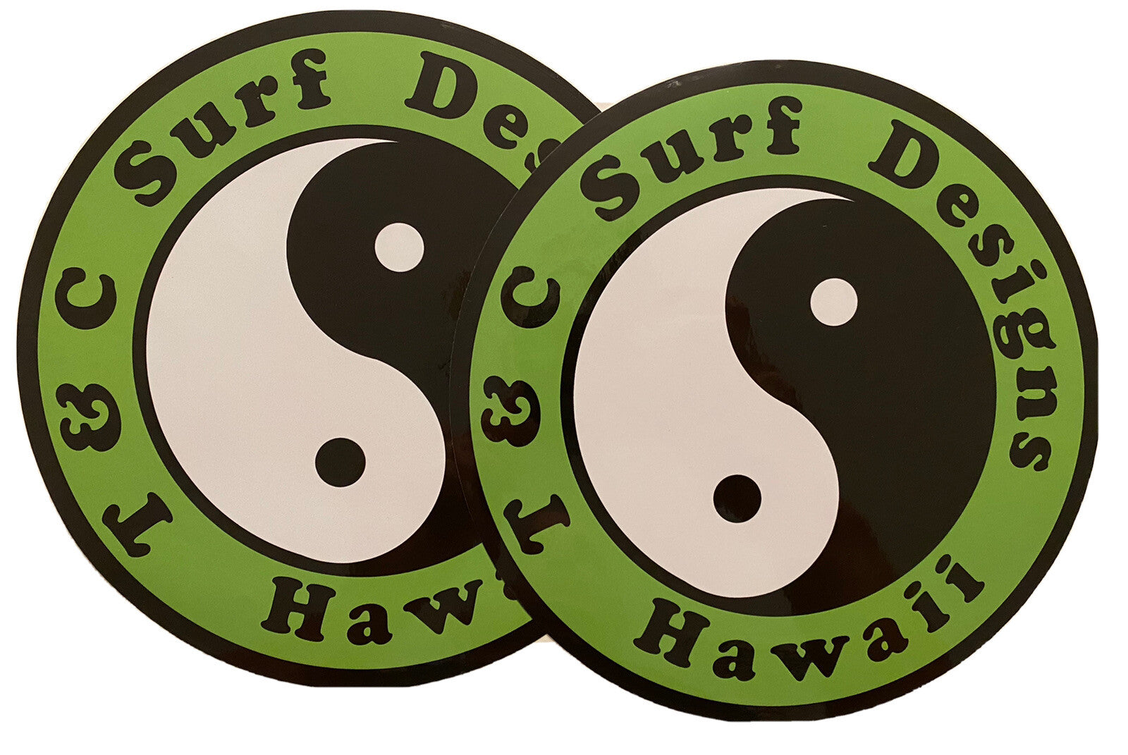 T&C Sticker Town Country Surfboards 2 STICKER SET 8” XL SURFBOARD Size Vissla