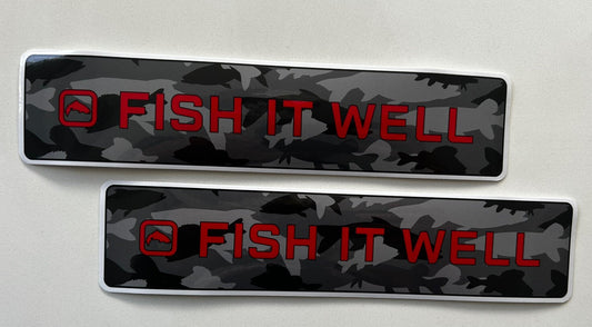 FISH IT WELL FISHING Stickers SIMMS PENN HUK Daiwa Shimano PELAGIC Aftco Orvis