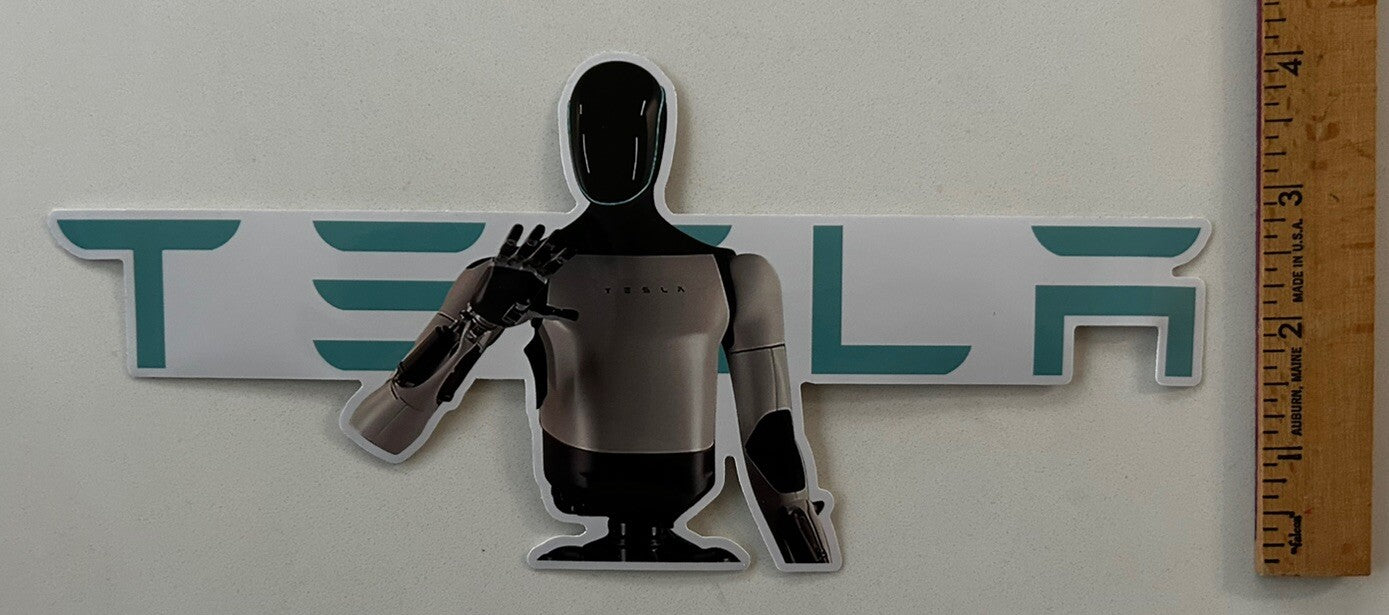 Robot Tesla Stickers 9” Optimus Sticker Tesla Bot Stickers Cybertruck SpaceX Joe