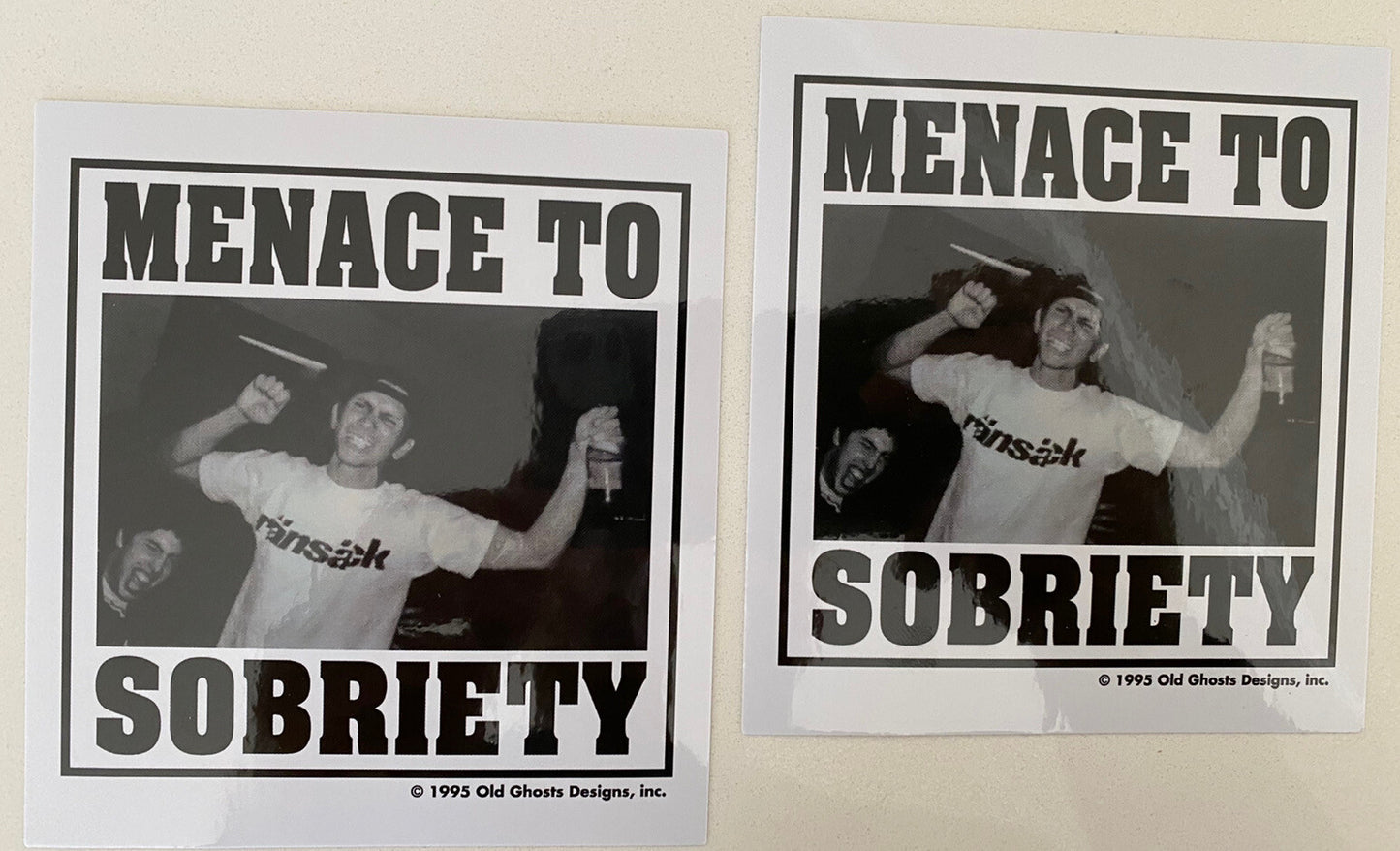 VINTAGE OLD GHOST STICKER  Menace To Sobriety STICKER 1989 PORNHUB  HUNTER “BOGO