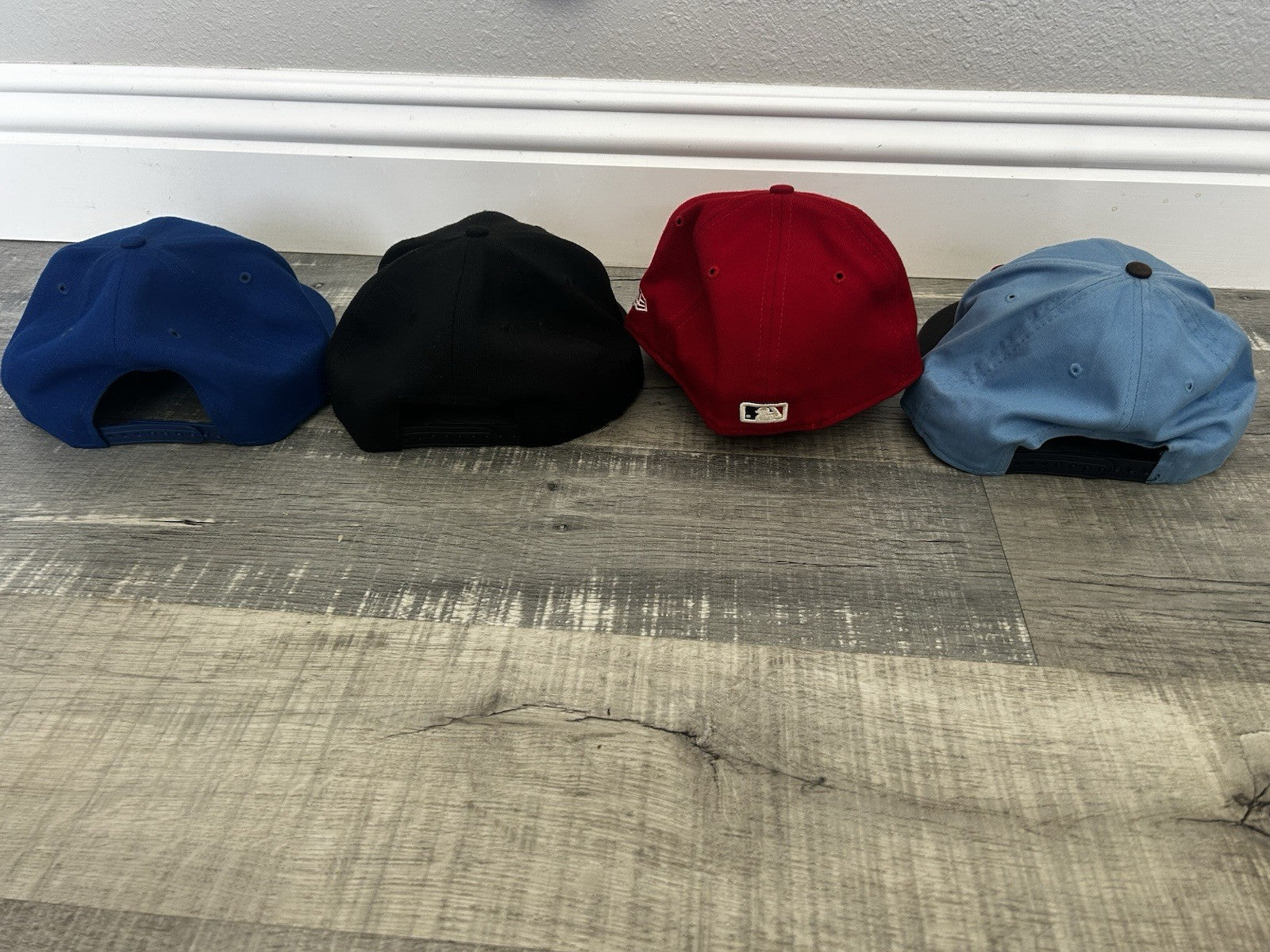 MLB Authentic Angels LOT 4 HATS New Era 59FIFTY Fitted Cap 3 Snap Hats 7 1/4 LA