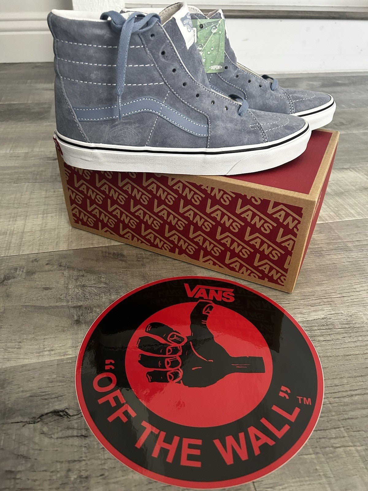 VANS High Tops Eco Dry Heiq Blue Gray DuPont SIZE 9 Mens Powell Volcom Plan B Mx